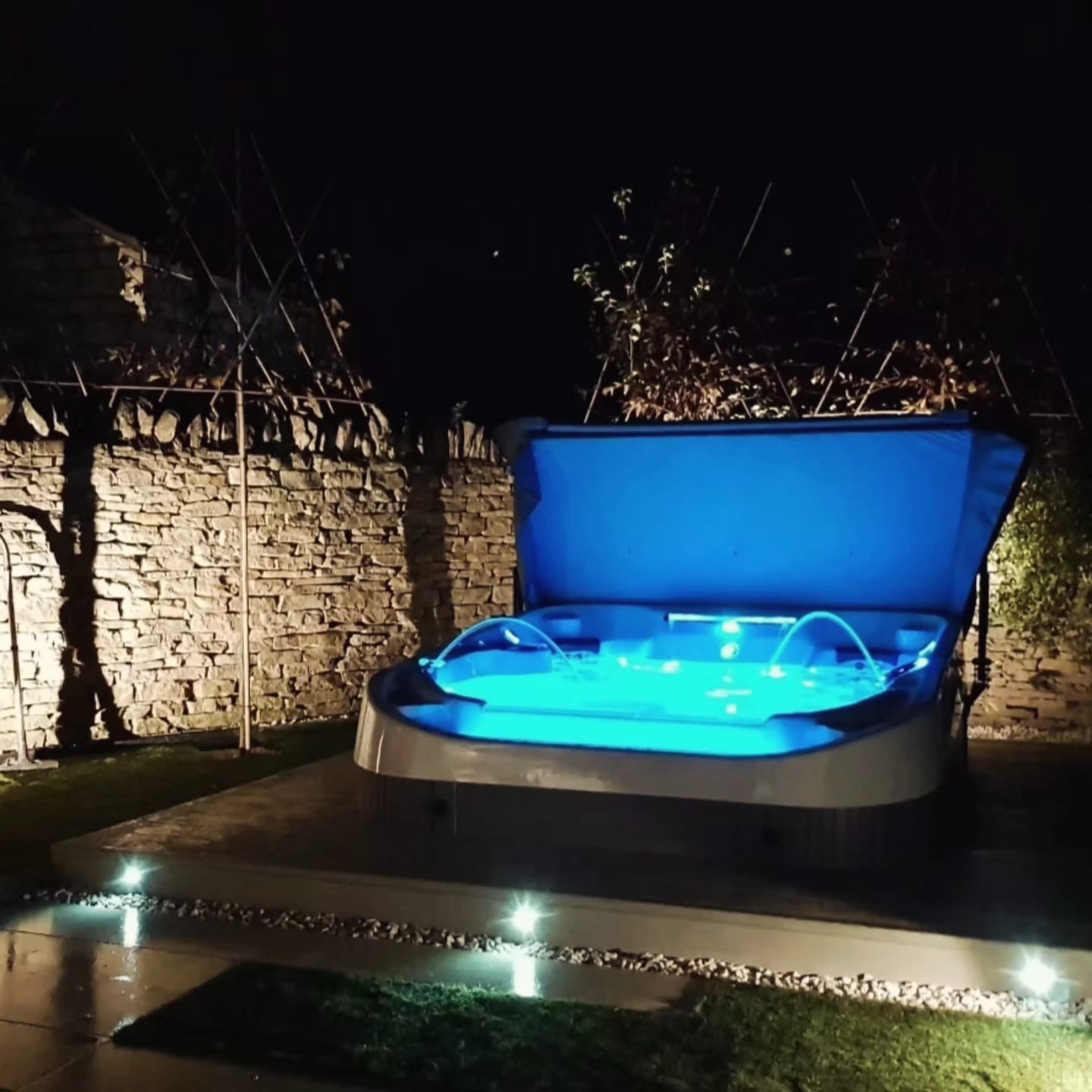 Hot Tub Mood Lighting at Night